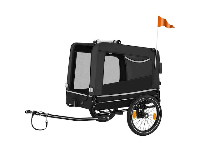 Hondenfietsaanhanger woofrider zwart - afbeelding 1 van  3