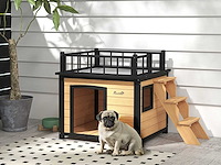 Hondenhok met dakterras, weerbestendig - afbeelding 1 van  8