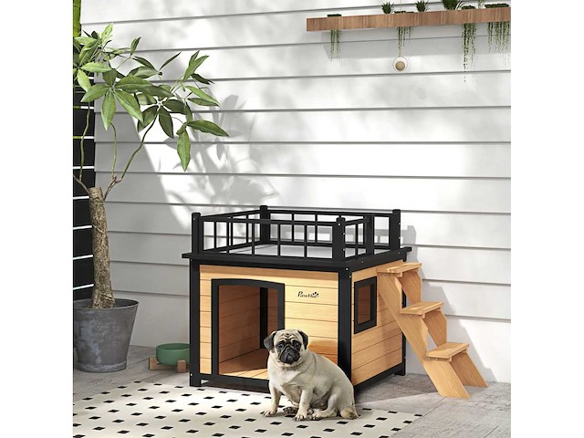Hondenhok met dakterras, weerbestendig - afbeelding 2 van  8