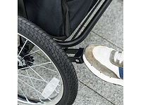 Hondenkarretje, opvouwbaar, openbaar luifel, slaapmat, stalen frame, grijs/zwart - afbeelding 6 van  7