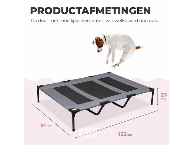 Hondenstretcher - 122x91x23cm - grijs - afbeelding 3 van  3