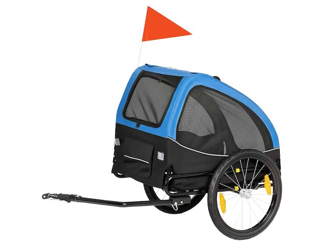 Hondentrailer, opvouwbare fietsaanhanger met reflectoren - afbeelding 2 van  6
