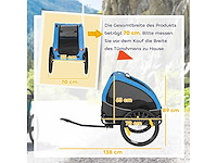 Hondentrailer, opvouwbare fietsaanhanger met reflectoren - afbeelding 3 van  6