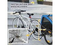 Hondentrailer, opvouwbare fietsaanhanger met reflectoren - afbeelding 4 van  6