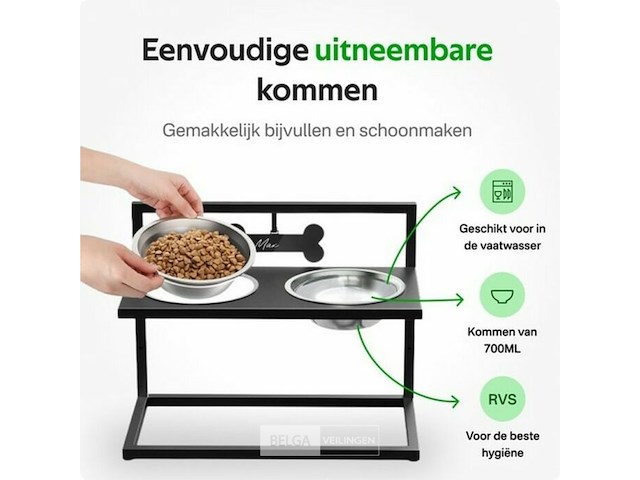 Hondenvoerbak 54 x 23 x 53cm - afbeelding 3 van  3