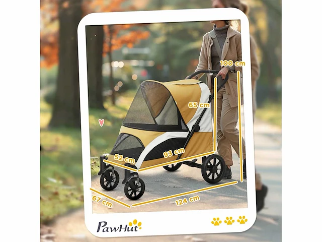 Hondenwagen, opvouwbare buggy voor grote hondenrassen - afbeelding 3 van  5