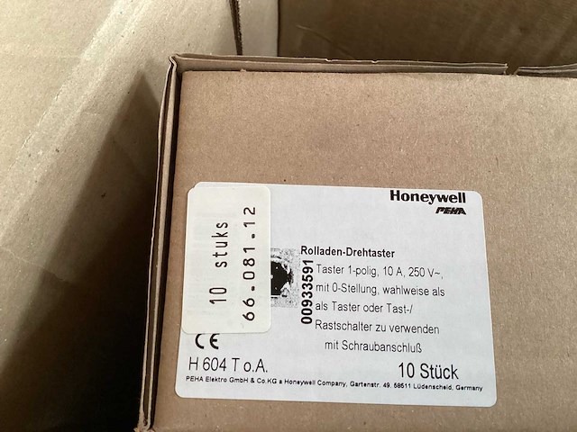 Honeywell centraalplaat jalouzieschakelaar 3 standen (30x) - afbeelding 3 van  3