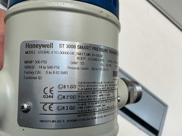 Honeywell st3000 smart pressure transmitter (3x) - afbeelding 3 van  5