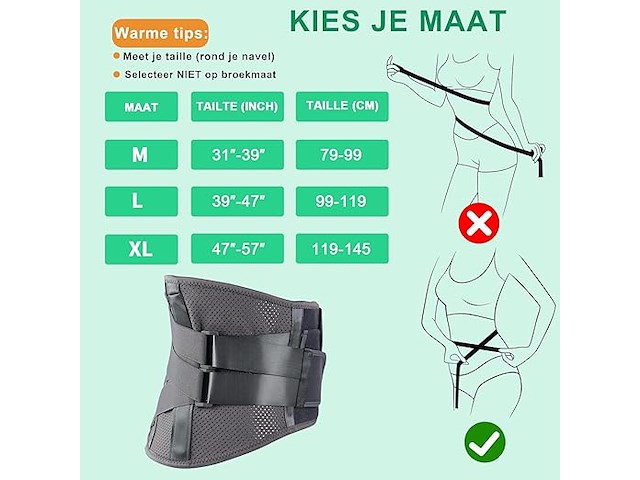 Hongjing rugsteungordel (medium) - afbeelding 3 van  5