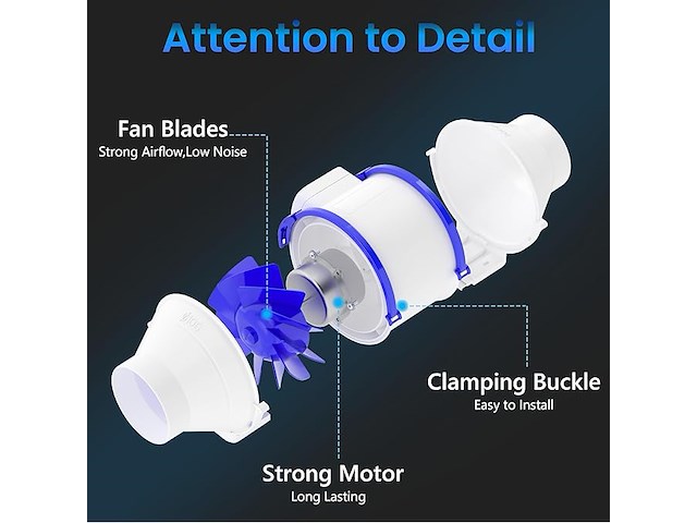 Hon&guan buisventilator, 100 mm - afbeelding 2 van  4