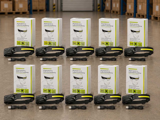 Hoofdlamp met reflecterende hardloopband (10x) - afbeelding 1 van  5