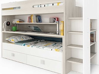 Hoogslaper billy met bureau - wit - afbeelding 4 van  6