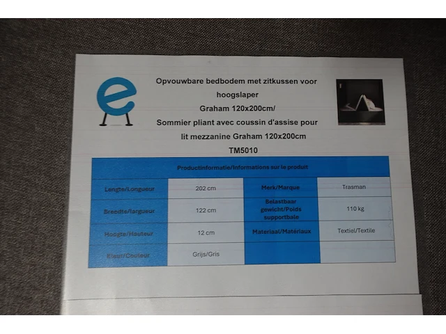 Hoogslaper graham met bureau & opvouwbare bedbodem - afbeelding 7 van  8