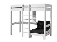 Hoogslaper lena met bureau & zetelbed - wit - afbeelding 4 van  8