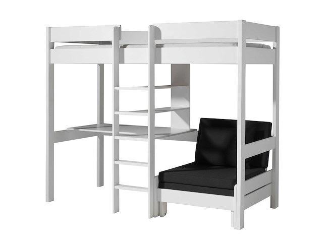 Hoogslaper lena met bureau & zetelbed - wit - afbeelding 5 van  8