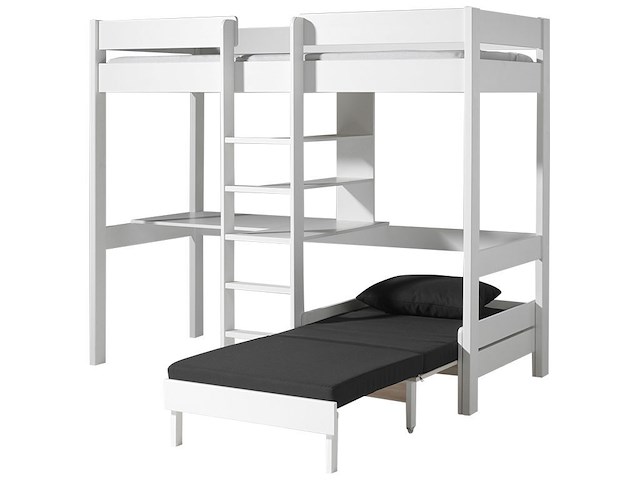 Hoogslaper lena met bureau & zetelbed - wit - afbeelding 8 van  8
