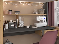 Hoogslaper met bureau hervé 90x200 - artisan eik/grijs - afbeelding 4 van  7