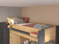 Hoogslaper met bureau hervé 90x200 - artisan eik/grijs - afbeelding 5 van  7