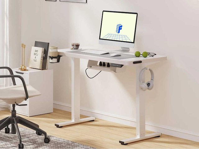 Hoogteverstelbaar bureau flexispot qe1 110 x 54 cm, 4 geheugenfuncties - afbeelding 1 van  7