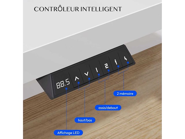 Hoogteverstelbaar bureau flexispot qe1 110 x 54 cm, 4 geheugenfuncties - afbeelding 5 van  7