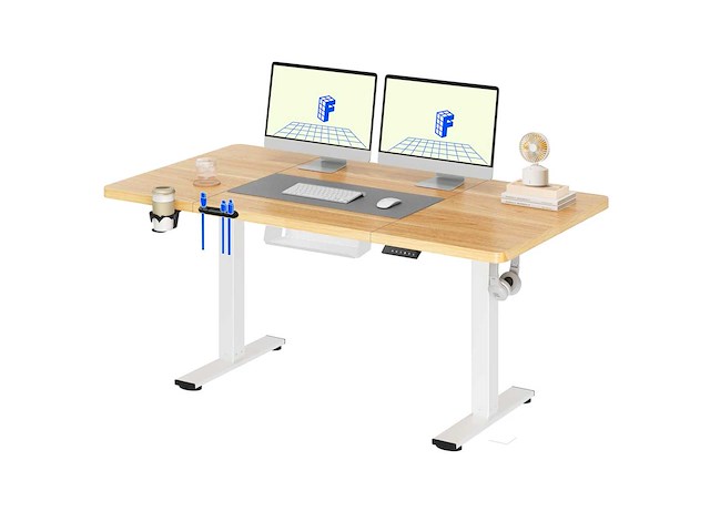 Hoogteverstelbaar bureau flexispot qe1 140 x 60 cm, 4 geheugenfuncties - afbeelding 3 van  8