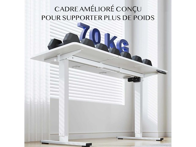 Hoogteverstelbaar bureau flexispot qe1 140 x 60 cm, 4 geheugenfuncties - afbeelding 5 van  8