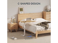 Hoogteverstelbaar c-vormig bijzettafeltje (x2) - afbeelding 4 van  6