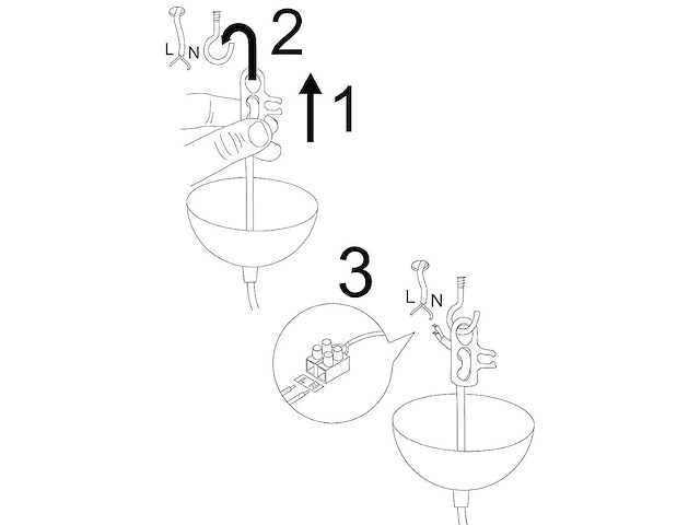 Hoogteverstelbaar metalen pendellicht - zwart en koper - - afbeelding 5 van  5
