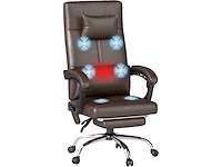 Hoogteverstelbare massagestoel met voetsteun en afstandsbediening - afbeelding 2 van  6