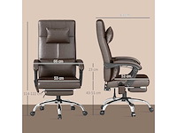 Hoogteverstelbare massagestoel met voetsteun en afstandsbediening - afbeelding 3 van  6