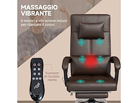 Hoogteverstelbare massagestoel met voetsteun en afstandsbediening - afbeelding 4 van  6