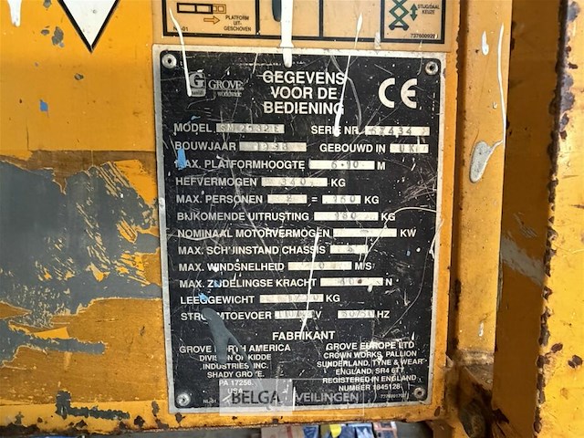 Hoogtewerker grove model sm2632e - afbeelding 11 van  11