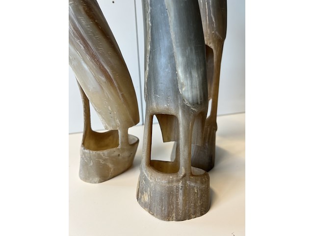 Hoorn sculpturen 3 vogels - afbeelding 2 van  3