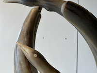 Hoorn sculpturen 3 vogels - afbeelding 3 van  3