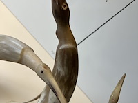 Hoorn sculpturen van 3 vogels - afbeelding 4 van  4