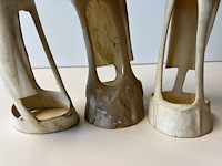 Hoorn sculpturen van 3 vogels - afbeelding 3 van  4