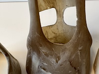 Hoorn sculpturen van 3 vogels - afbeelding 4 van  4