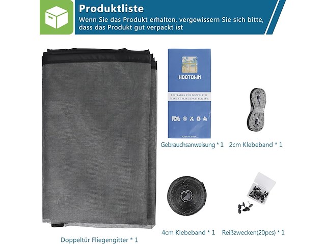 Hootown magnetische vliegenhor (170 x 212cm) - afbeelding 3 van  5