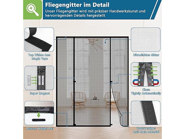 Hootown magnetische vliegenhor (170 x 212cm) - afbeelding 5 van  5