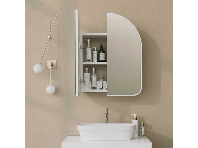 Hope cabinet badkamerkast | 100% hardboard | wit - afbeelding 2 van  7