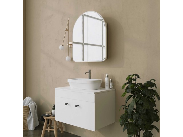 Hope cabinet badkamerkast | 100% hardboard | wit - afbeelding 6 van  7