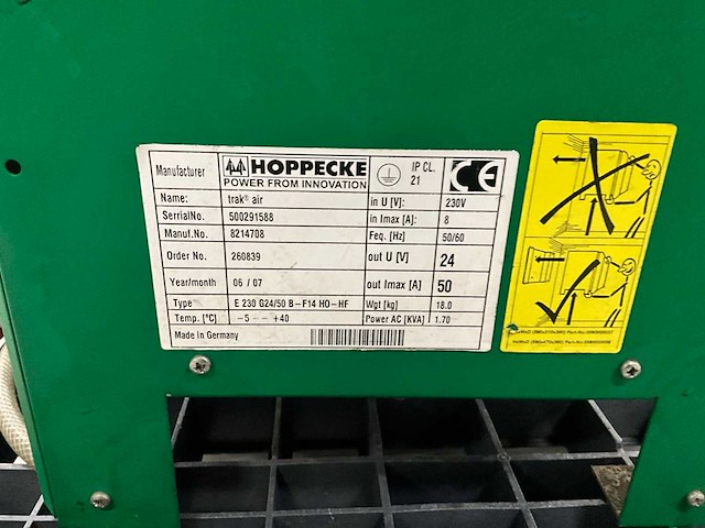 Hoppecke trak air acculader (2x) - afbeelding 3 van  7