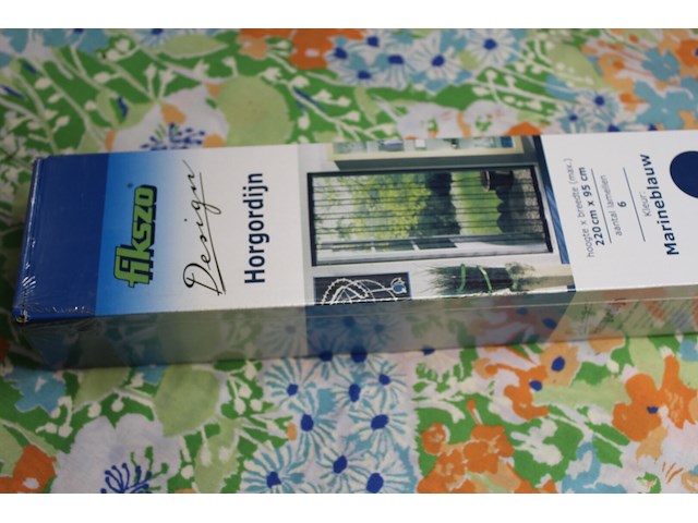 Hor gordijn marineblauw - afbeelding 1 van  3