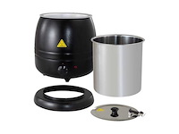 Horeca-apparatuur - 10l elektrische soepterrine, zwart, 4000w - soeppot - afbeelding 3 van  4