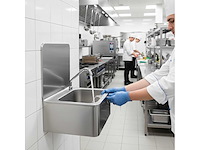 Horeca-apparatuur - aan de muur gemonteerde roestvrijstalen wasbak - afbeelding 1 van  2