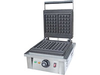 Horeca-apparatuur - eenvoudige professionele elektrische wafelijzer - gdwf-04 - wafelijzer - broodrooster en broodrooster (3x) - afbeelding 1 van  1