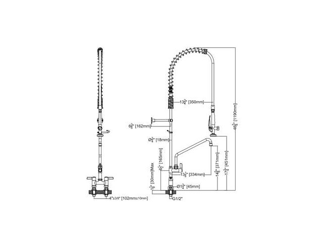 Horeca-apparatuur - handdouchekraan - keukenmixer kraan (3x) - afbeelding 2 van  2