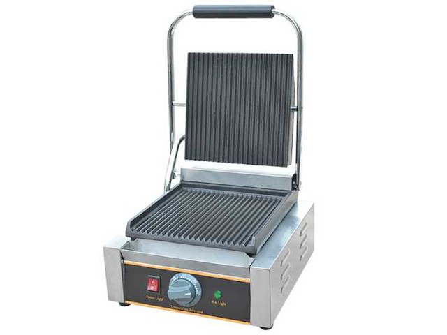 Horeca-apparatuur - professioneel elektrisch rooster met enkele groef/gladde plaat - gdcg811a - elektrische grill - afbeelding 1 van  1