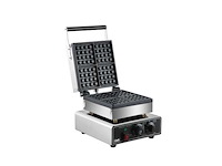 Horeca apparatuur - professioneel elektrisch wafelijzer simple 4x4 - kwb-1s - broodrooster en broodrooster (3x) - afbeelding 3 van  4