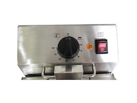 Horeca-apparatuur - professionele elektrische friteuse met afvoerkraan 1 mandjes 8l - friteuse - afbeelding 3 van  4